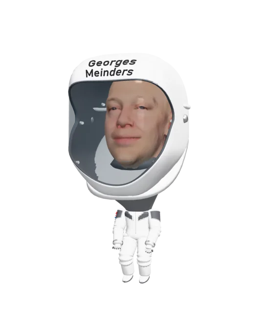 Georges Meinders as the Megahard astronaut