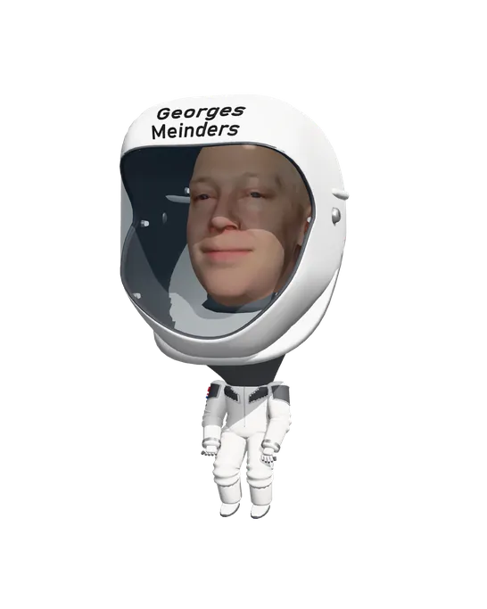 Georges Meinders as the Megahard astronaut